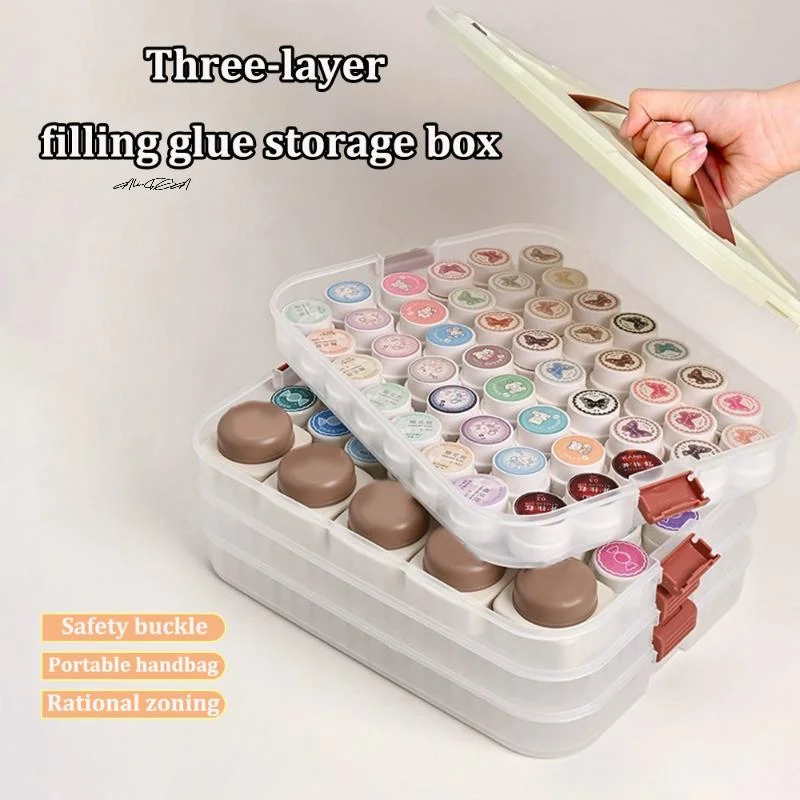 Organisateur de vernis à ongles en PVC, boîte de rangement de Gel UV 1/2/3/4 couches, conteneur d'outils de Nail Art, installation rapide, étui à cosmétiques pour outils de beauté