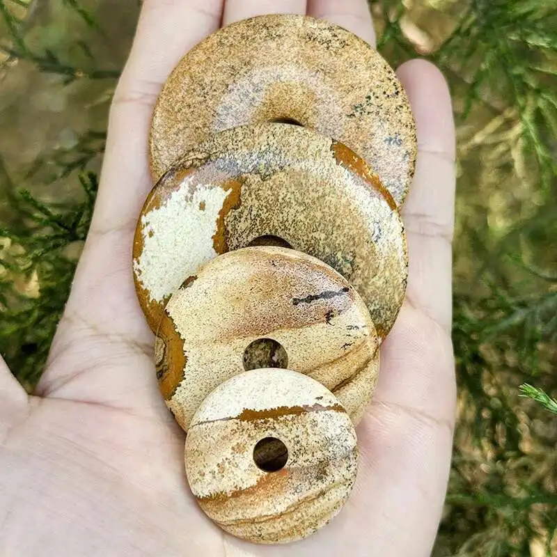 الصورة الطبيعية جاسبر دونت خواتم حجر الخرز ل عقد دي اي واي سوار قلادة صنع المجوهرات الخرز 1 قطعة 30 مللي متر 40 مللي متر 50 مللي متر