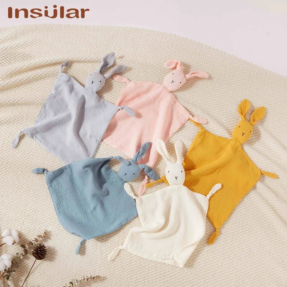Baby Saliva Towel Soft Newborn Baby Soothe Appease Towel Infant Cute Bunny Sleeping Dolls Toy Plush Comforting Toy Baby Towels