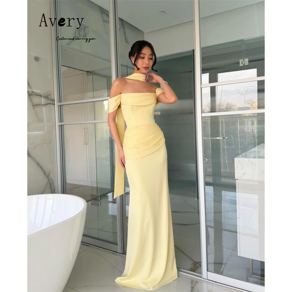 

Avery Customized Yellow Fishtail Strapless Sleeveless Formal & Evening Gowns Luxury Dress 2026 Curved Elegant Party Dresses Prom