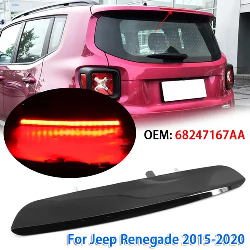 Luz LED trasera de freno adicional para coche, lámpara trasera para Jeep Renegade 2015-2020, 1 unidad