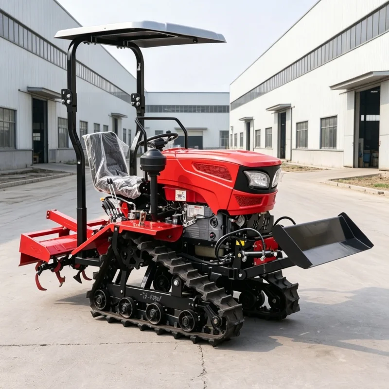 Customized Reinforced crawler cultivator, hot-selling tiller, new ride-on rotary tiller preferred for farms