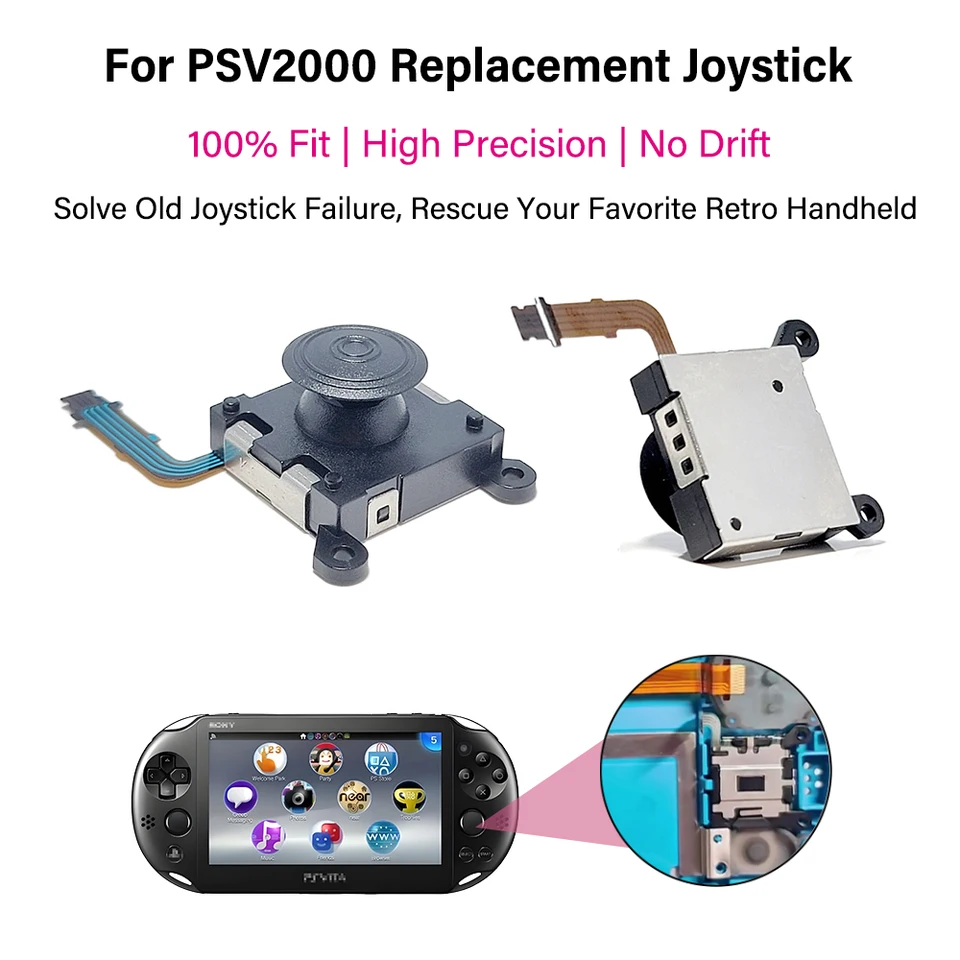 2/4/10pcs PS Vita 2000 3D Analog Stick Replacement
