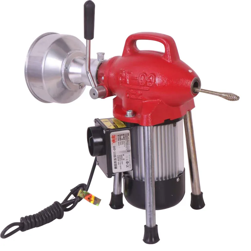 220V / 390W Low Water Pipeline Drain Toilet Clogging Dredge Cleaning Machine GQ-75 Electric Pipe Dredging Machine