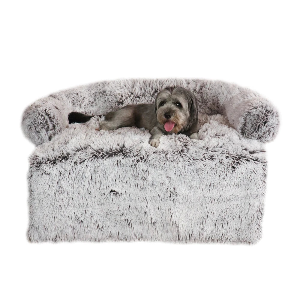 

Calming Dog Bed Fluffy Pet Sofa Mat Cat Beds Mats Long Plush Pets Cushion Dogs House Winter Funiture Protector Large Dogs Cat