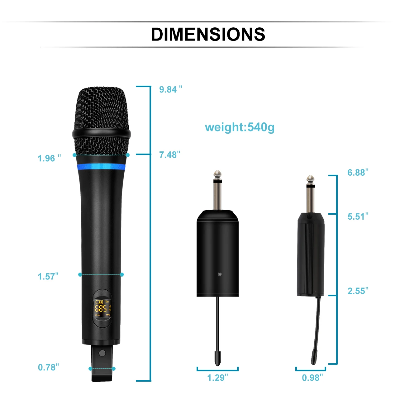 Professional Noise Cancelling UHF Wireless Karaoke Microphone With Rechargeable Microphone Wireless For Stage KTV