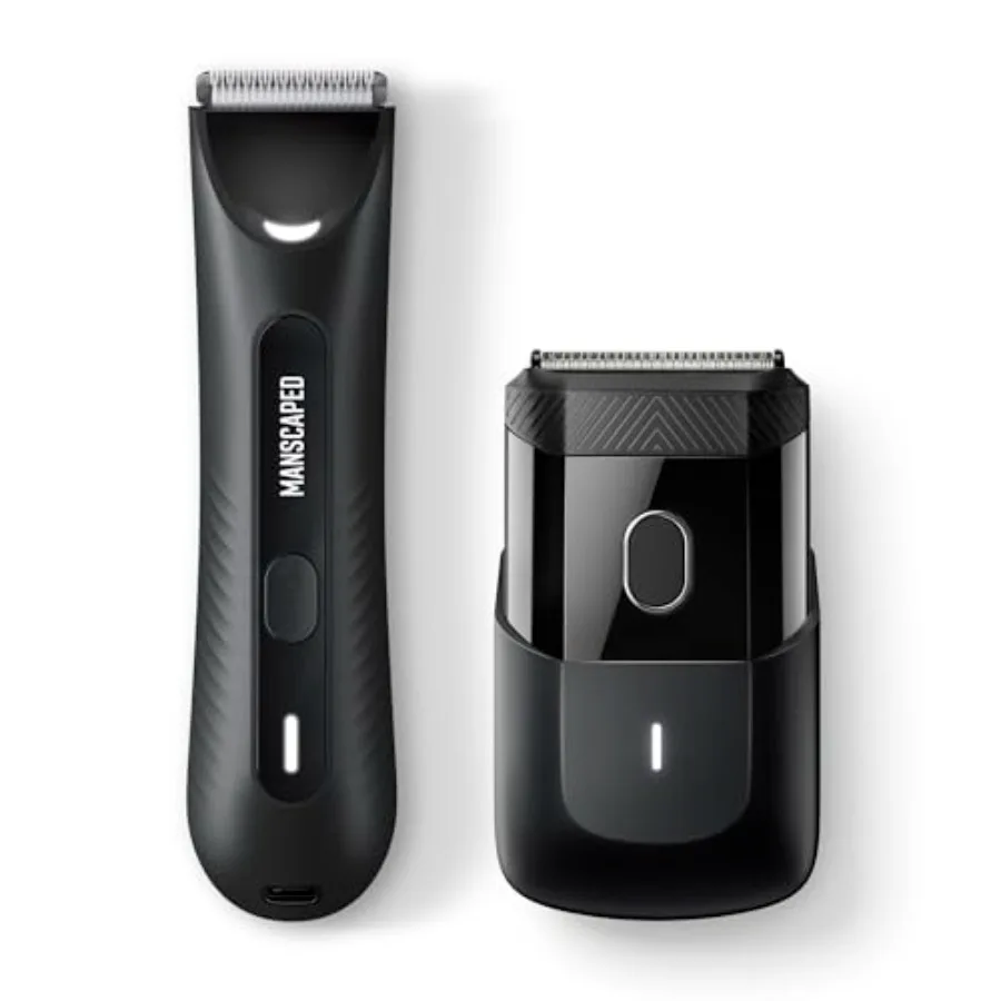 Compact Foil Face Shaver and 3.0 Plus Groin Body Ball Hair Trimmer for Men Portable Travel Grooming Solution with USBC Recharge