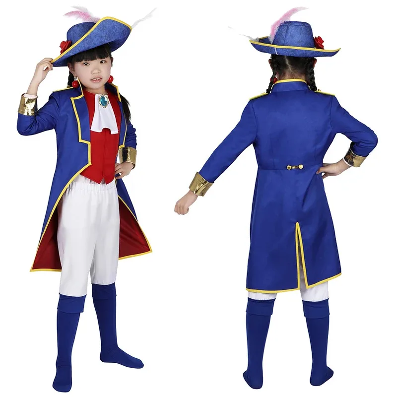 Swordsman Peach Cosplay Kids Girls Cute Cowboy Role Play Anime Game Showtime Costume Child Roleplay Fancy Dress Up Party Clothes
