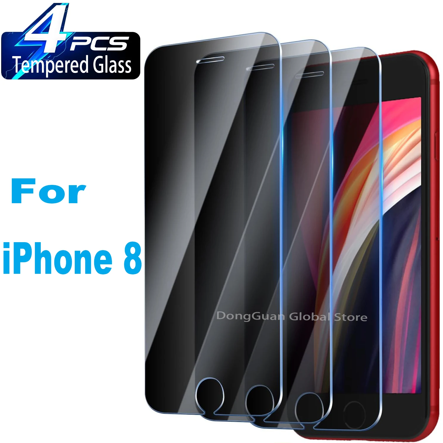 

For iPhone 8 Anti Spy Tempered Glass Protector Privacy Screen