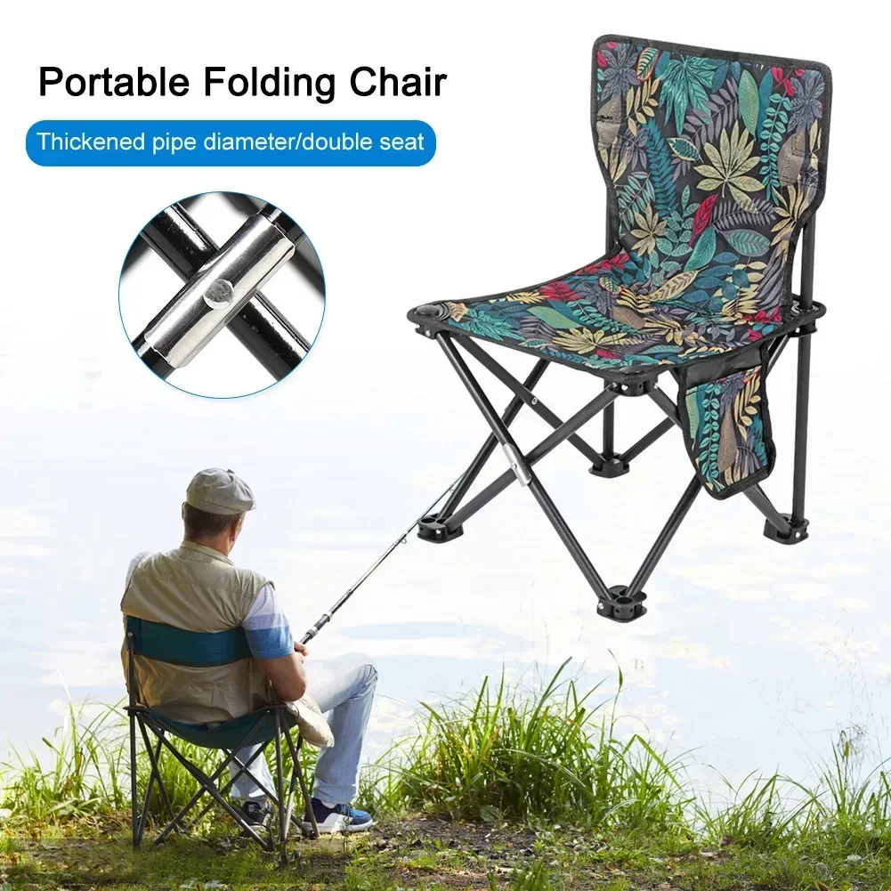 Camping Outdoor Folding Beach Chair Multifunctional Lazy Chair Easy Storage Fishing Chair Picnic Camping Equipment