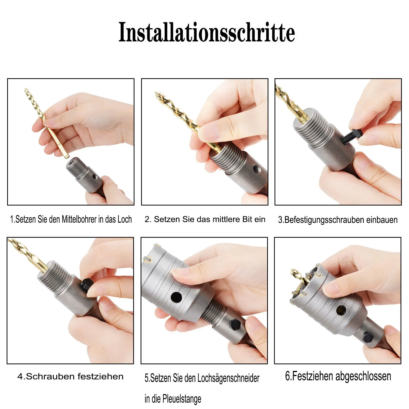 40/68/80/100/125/160mm SDS PLUS Alloy Hole Saw Electric Hollow Core Drill Bit for Concrete Cement Stone Wall Air Conditioner