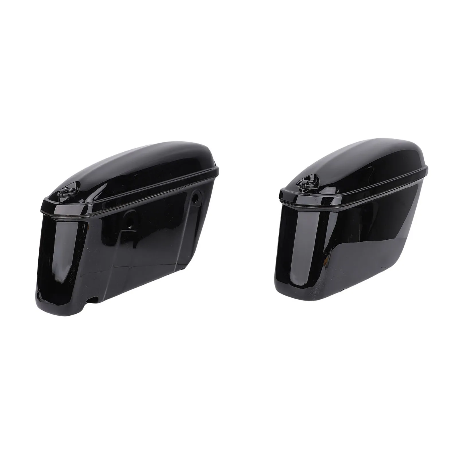 22L Motorcycle Hard Saddle Bags with Lock Rugged ABS Plastics Universal Motorcycle Trunk Side Storage Carrier Glossy