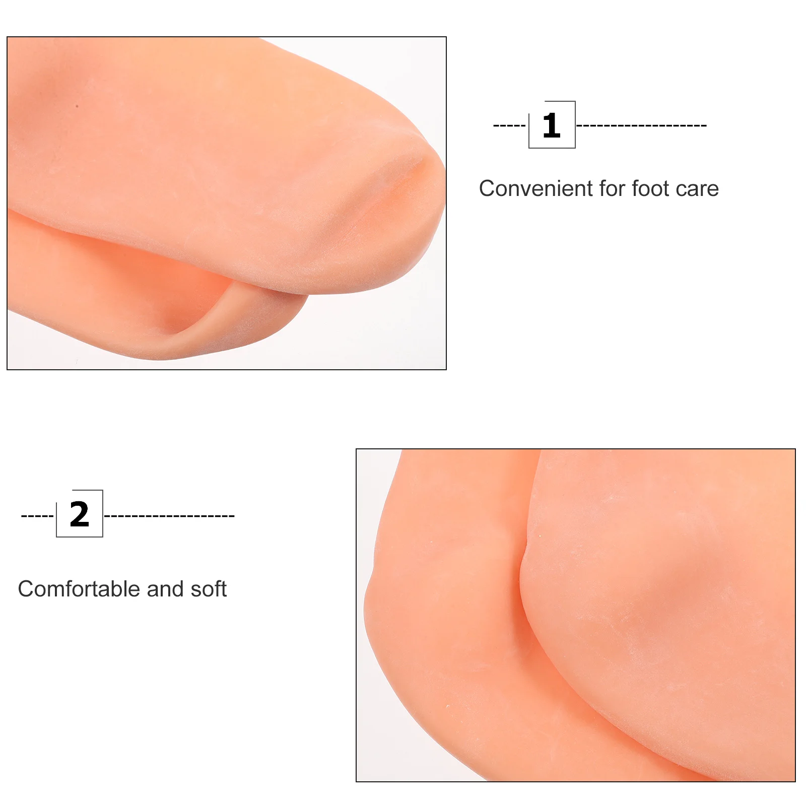 

1 пара увлажняющих длинных носков для спа-салона для ухода за потрескавшейся пяткой, многоразовые удобные увлажняющие носки для ночного использования