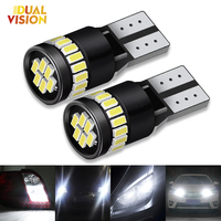 Dualvision 2x W5W 194 T10 LED No Error 3020 SMD Car Interior Clearance Parking Position Lamp Map Dome Reading Lights 6500K 12V