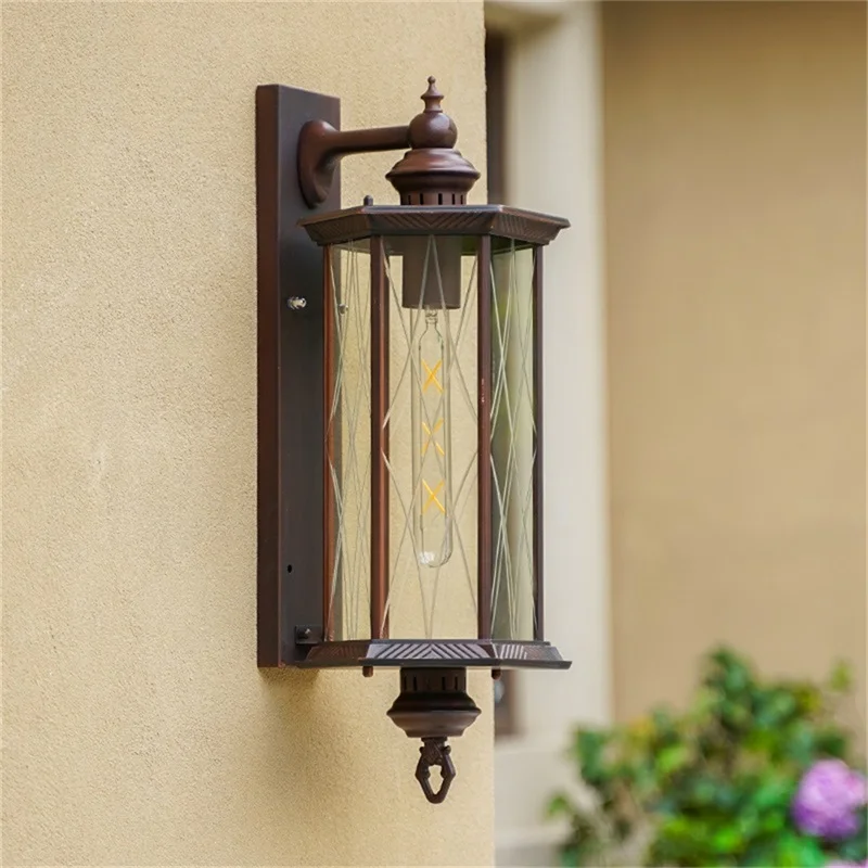BERTH Retro Outdoor Wall Lamp Waterproof IP65 Sconces LED Lighting Decorative for Home Porch Courtyard