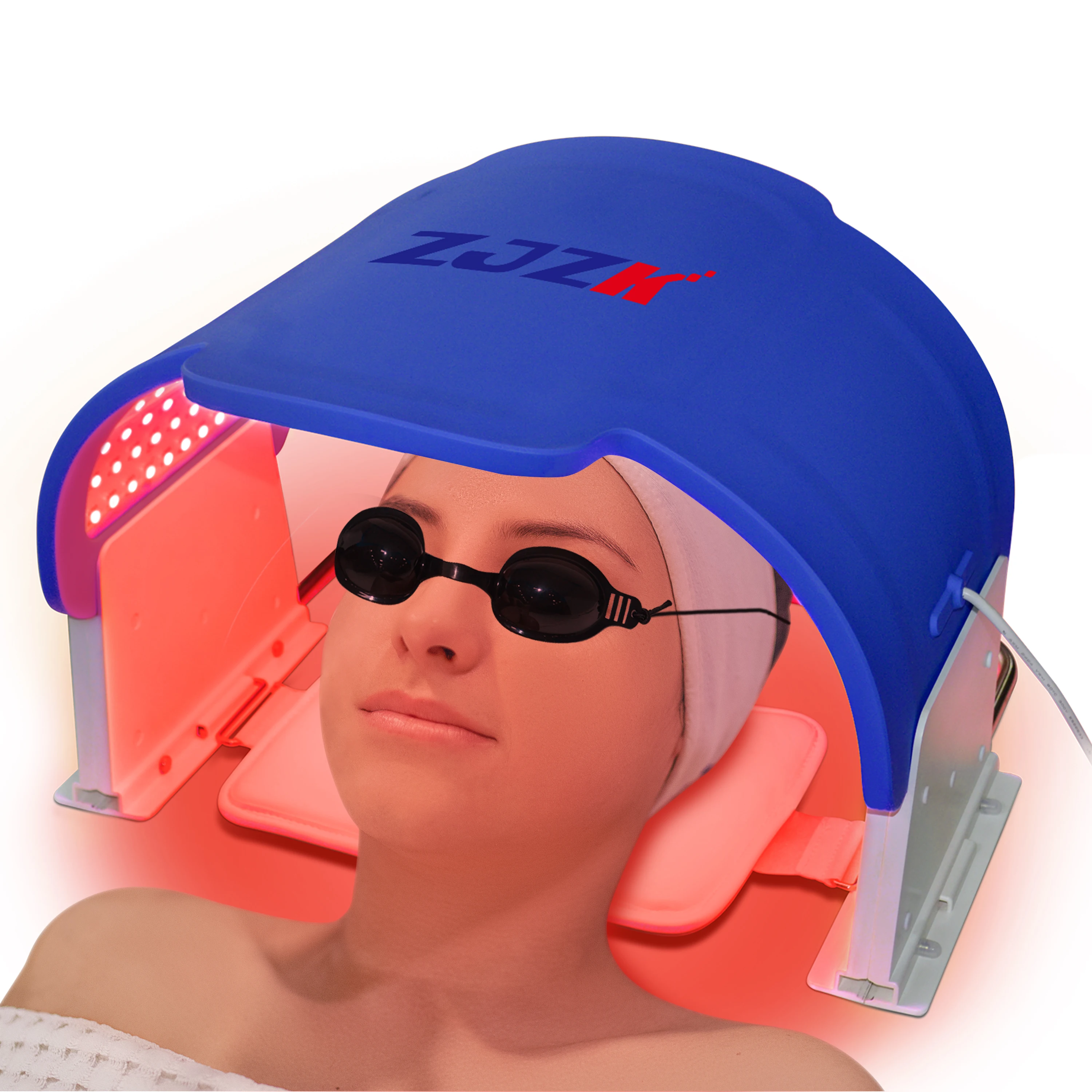 

ZJZK Infrared Red Light Therapy 660nmx330chips Face Led Mask 850nmx330chips+940nmx330chips For Face Dermatitis Anti-Acne