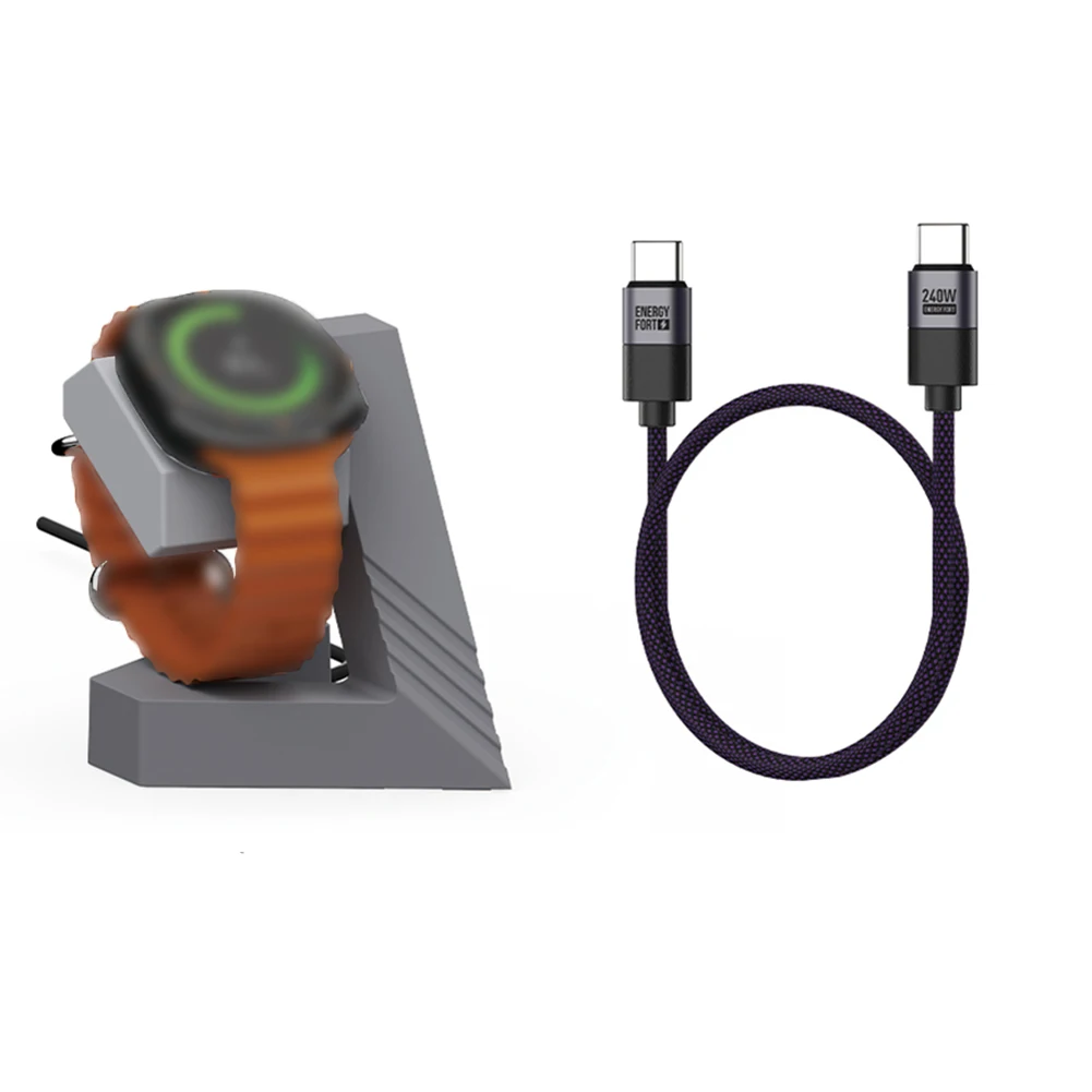 

Silicone Charging Stand with 1 8m Cable for Samsung Watch 8 Compact and Stable Base Supporting Secure Device Docking
