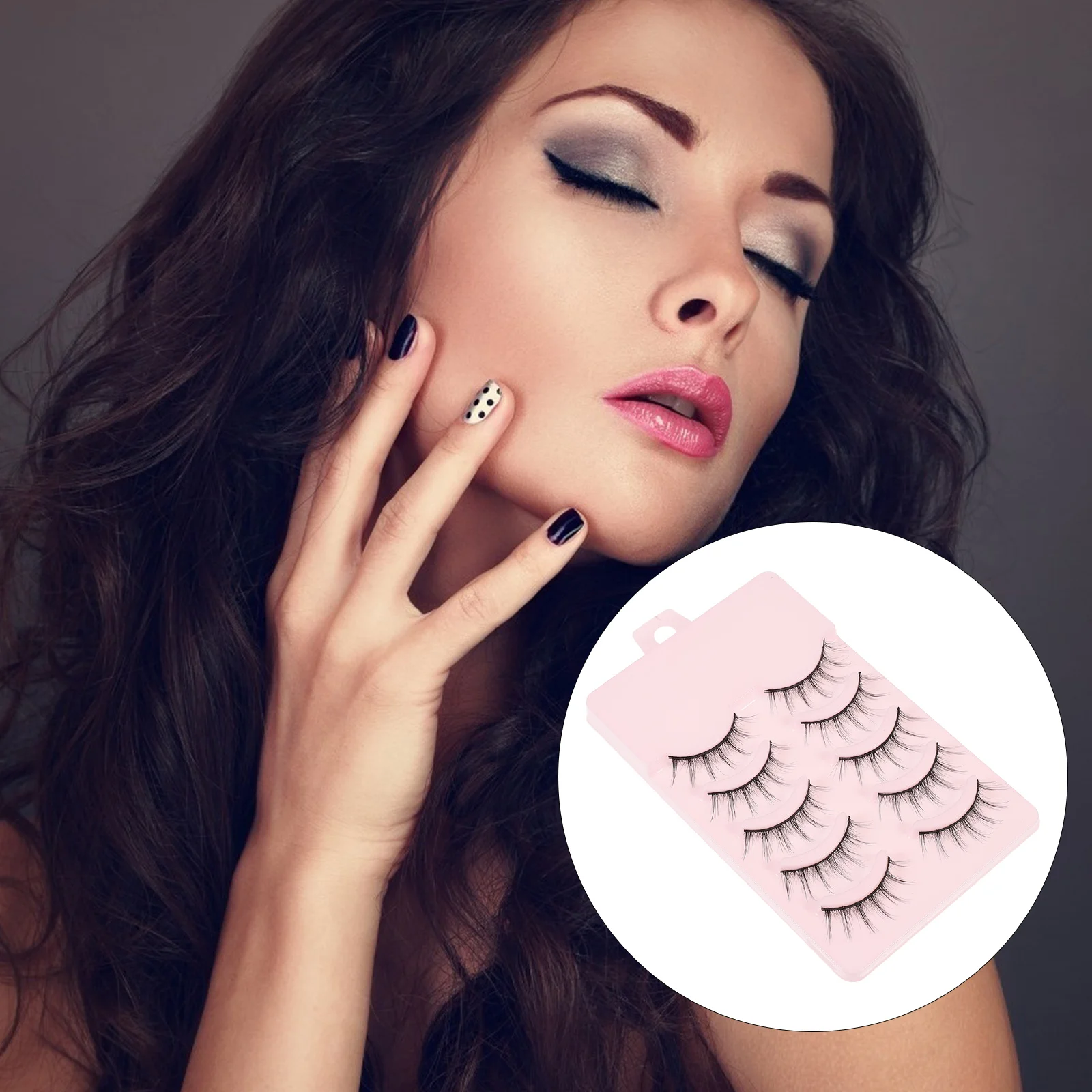 5 Par Rzęs 3D Wielokrotnego Użytku, Naturalne, Grube, Efekt Objętości, Sztuczne Rzęsy do Makijażu, na Imprezę, na Co Dzień