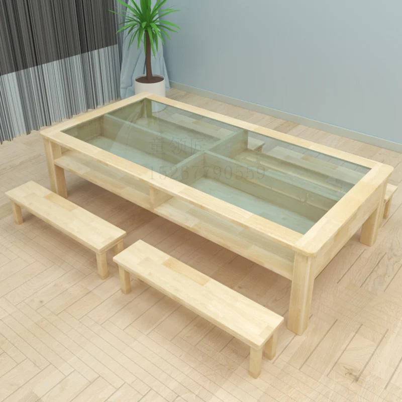 عربة مكتب للأطفال رياض الأطفال مواد الطلاء المتنقلة تخزين التعليم اللوحة الخشبية الصلبة خزانة فنية ورقية #2