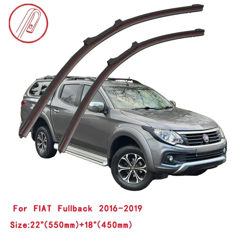 For FIAT Fullback Pick Up 2016-2019 Car Windshield Wiper Blade Front Windscreen Brushes Washer Accessories Window Cleaning Parts