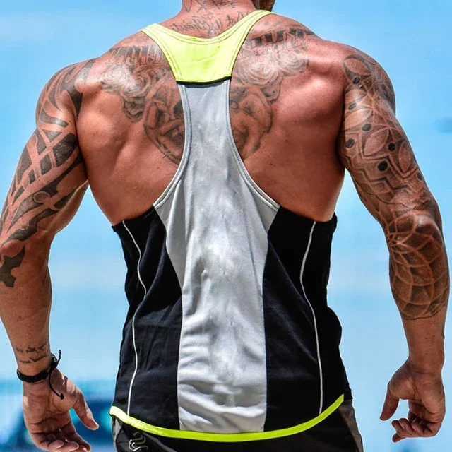 2024 new men\'s vest sports fitness sleeveless vest summer training oversized men\'s clothing Y2K style breathable and refreshing