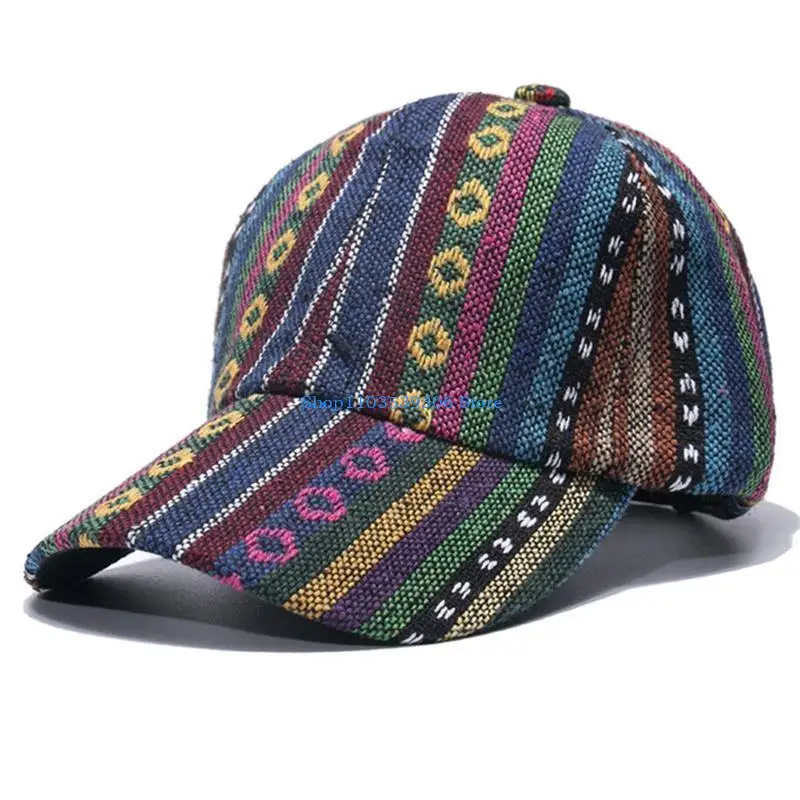 400A قبعة بيسبول أنيقة مخططة بلغت ذروتها قبعة رياضية قبعة ظلة هدية لصديقتك