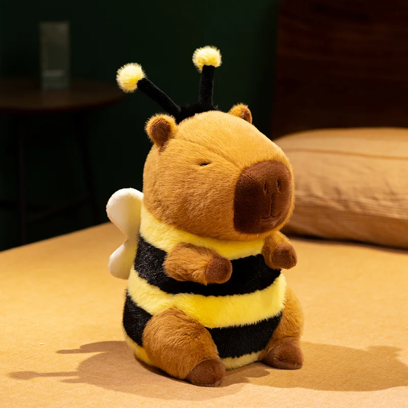 Schattige Bee Capybara Knuffel Creatief Plezier Capybara Cosplay Bee Pluche Pop Zacht Knuffeldier Speelgoed Verjaardagscadeau Lente Cadeau