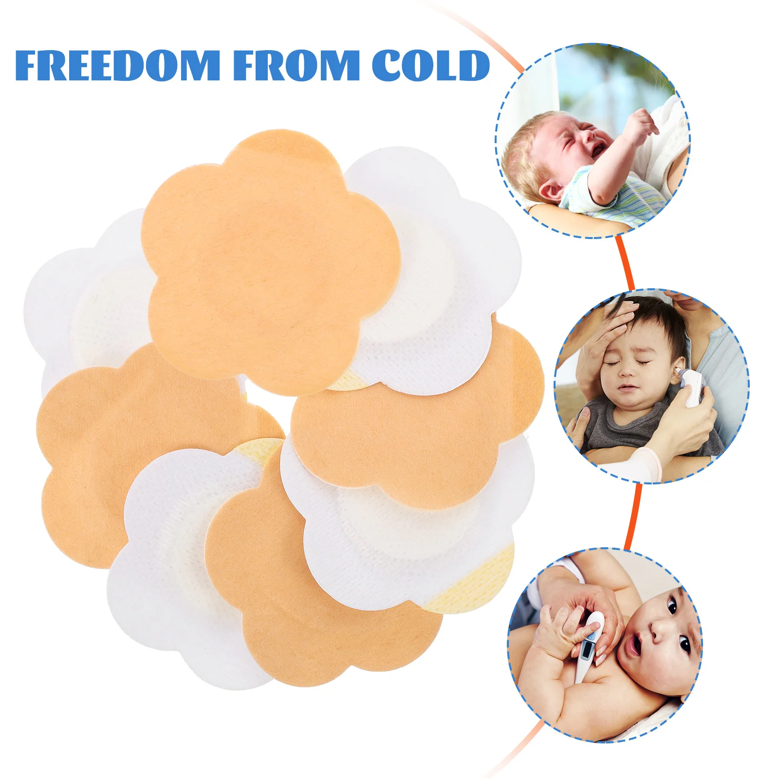 200 Pcs Sticker Plaster Belly Button Acupoint Stickers Baby Non-woven Fabric Hollow Navel Patch