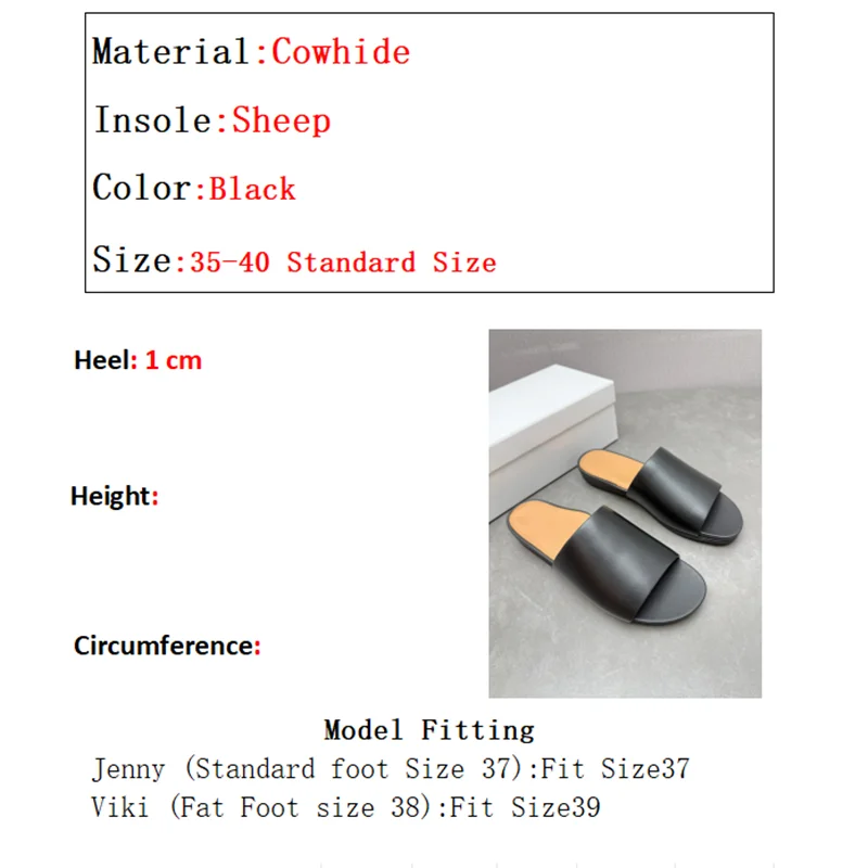 Withered Nordic Minimalist Flat Bottomed Fashionable Slippers French Lazy Napa Cowhide Comfortable Breathable Sandals Shoes