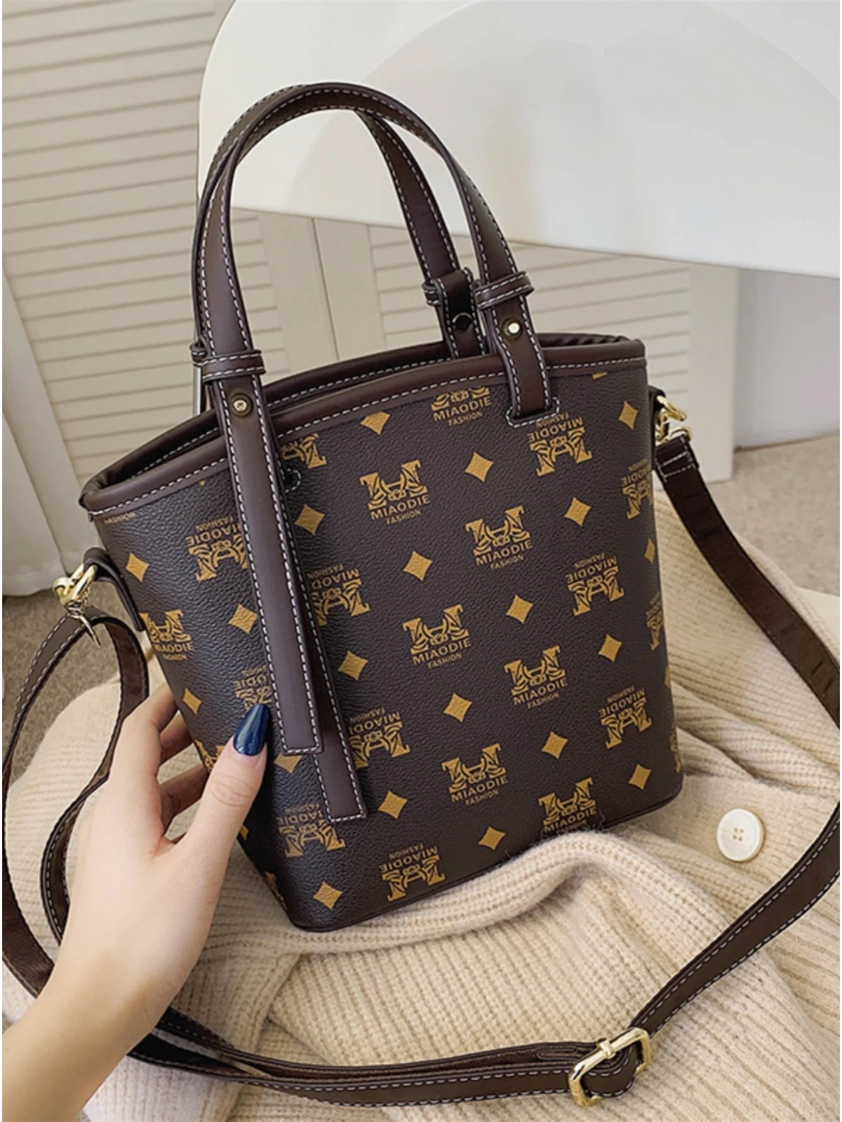 

Женская универсальная сумка-кроссбоди Candle Kno Buet Bag в стиле ретро, модная сумка-корзина, мягкая сумка из полиэстера в британском стиле