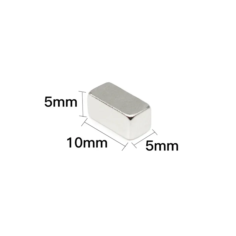 10/20/50/100/150/200PCS 10x5x5 Block Rare Earth Neodymium Magnet 10mm x 5mm x 5mm N35 Permanent Strong Powerful Magnets Sheet