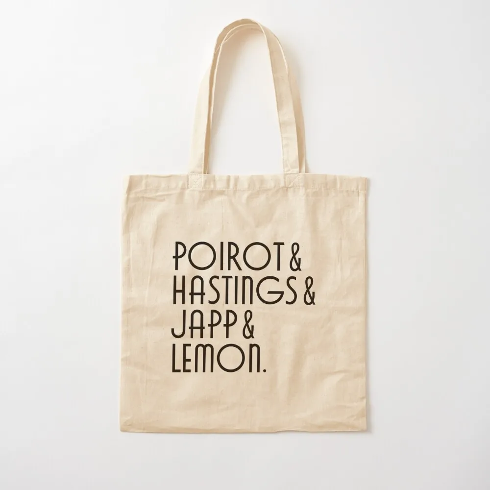 

Agatha Christie - Hercule Poirot Characters Line-up Tote Bag Cloth bags Eco bag Handbags canvas tote Canvas Tote Bag