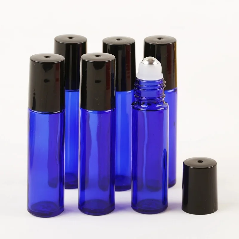 10/20PCS 10ML  Roller Ball  Bottles With Stainless Steel Roller Balls for Perfume Liquid and  Essential Oils Makeup Tools