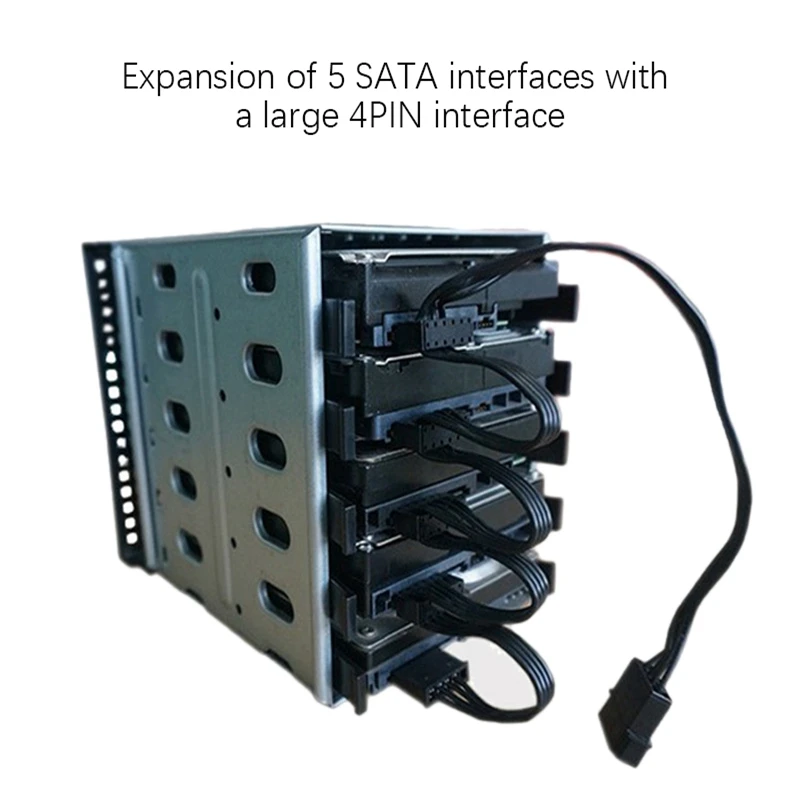 4 Pin To 5 Sata Hard Drive Power Supply Line, 1 Point 5 Multi-Interface Hard Drive Power Supply Line