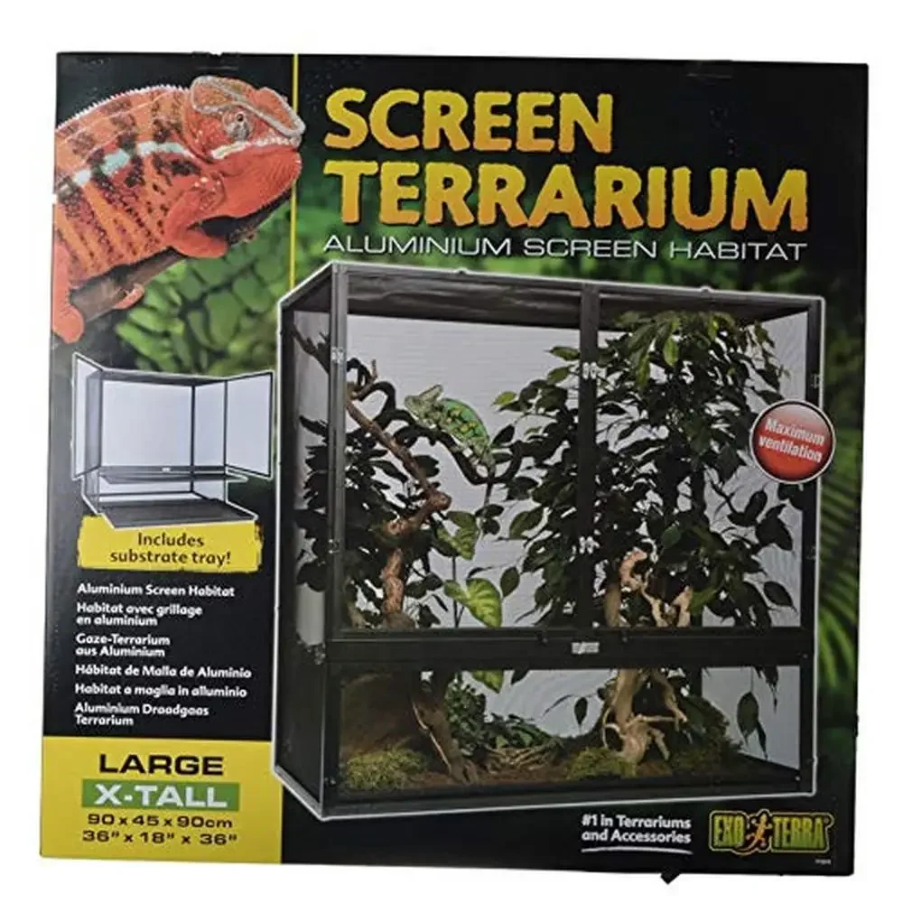 Snake Lizard Aluminum Screen Enclosure 36x18x36 Durable Rust Resistant Lightweight