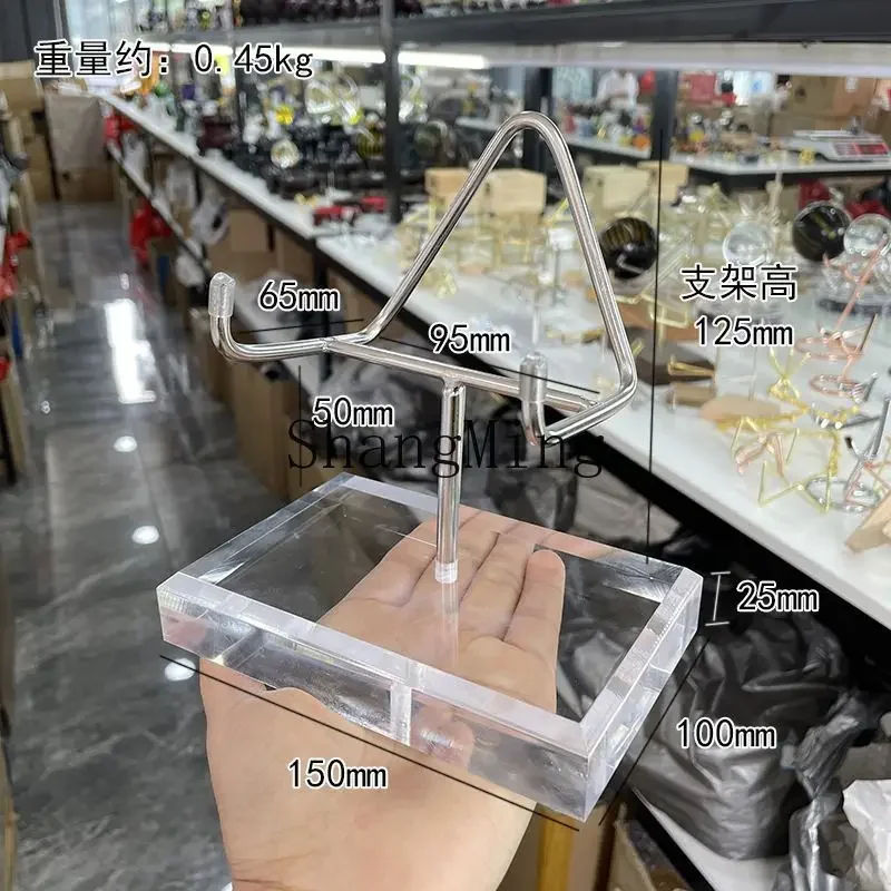 CL Crystal Rough Mineral Label Ore Crystal Cluster Jade Transparent Acrylic Ornament Bracket Wooden Wooden Display