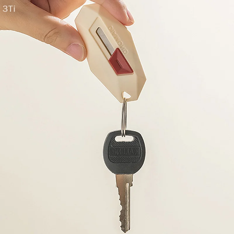 Versatile Diamond Design Box Cutter with Magnetic Holder, Safety Round Head for Package Opening