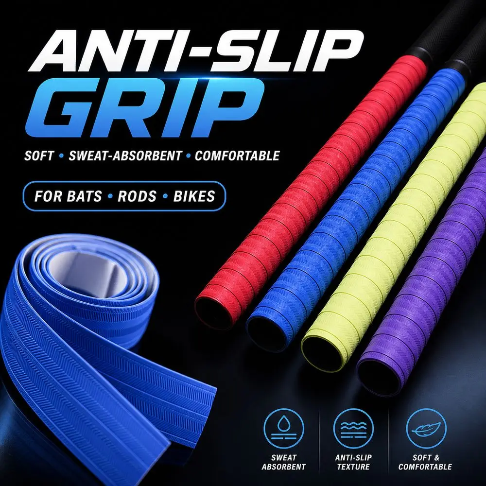 

PU Fishing Rod Grip Tape Sweat Absorbent Anti Slip Over Grip Tape Breathable Fishing Rod Sweatband Fishing Rod Accessories