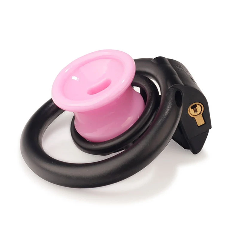 Negative Chastity Cage for Sissy Sex Toys with 4 Size Cock Rings Pink/Black/White Bdsm Penis Lock Adult Toys for Men - view 2