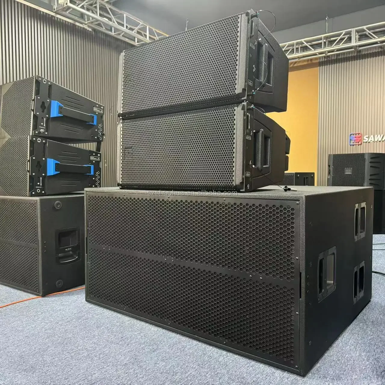 TTS 56-A Active High Power Subwoofer Dual 21 Inch Powerful Passive Powered Subwoofer Audio System PA Subwoofer Speaker