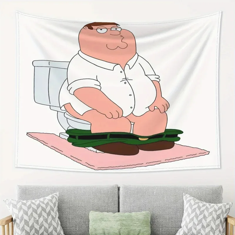 Tapiz VIKAMA de Peter Griffin, arte de pared de dibujos animados, perfecto para cuevas de hombre, salas de juegos, salas de estar, decoración y regalos para fanáticos de la comedia