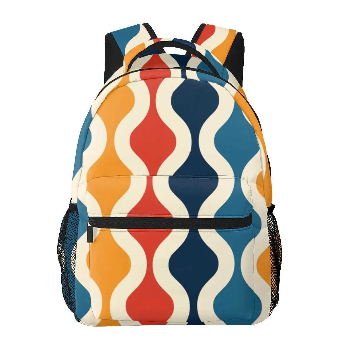 Groovy-Sacs à dos inspirés des années 70, cartable pour garçons et filles, sacs d'école pour étudiants, sac à dos de dessin animé pour enfants, sac initié, grande capacité