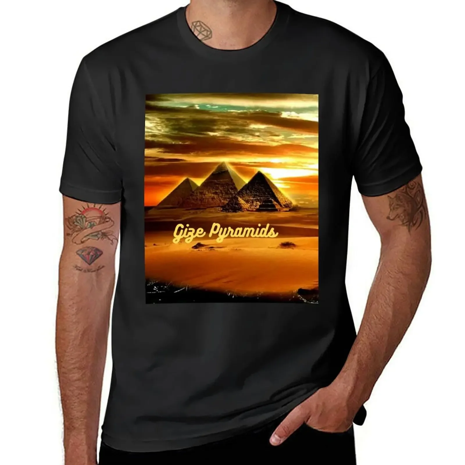 

The Great Giza Pyramids T-Shirt essential t shirt plus size tops graphic shirts mens graphic t-shirts pack