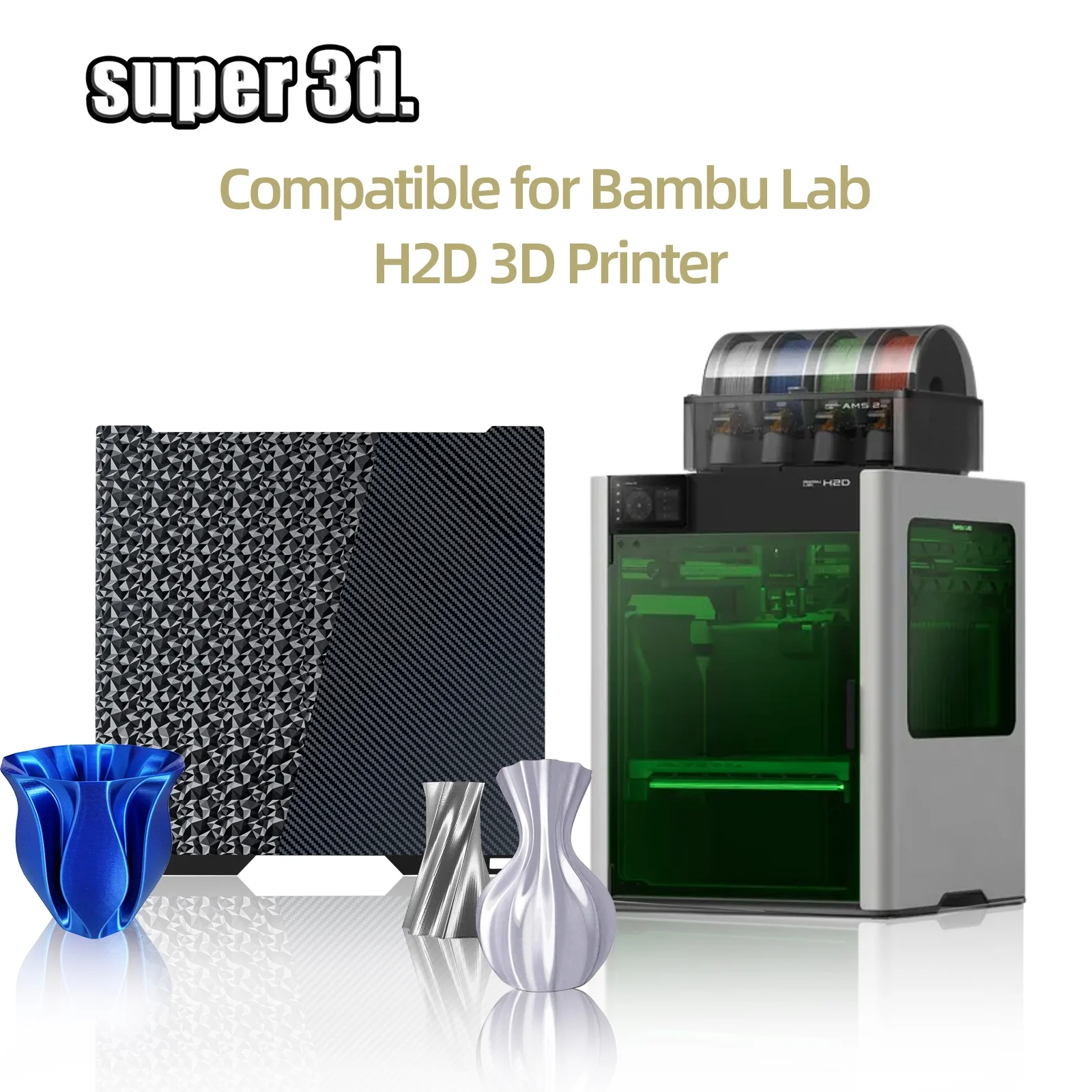 Bambulab Build Plate Spring Steel Sheet Pei Sheet 347x355 Build Plate H2D Bamboo Plate Lab Smooth Bambulabs H2S Bed PEO PET Plat