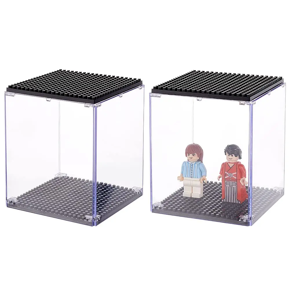 Acrylic Stackable Model Display Case Minifigures Building Block Display Box Dustproof Showcase for Minifigures Figure