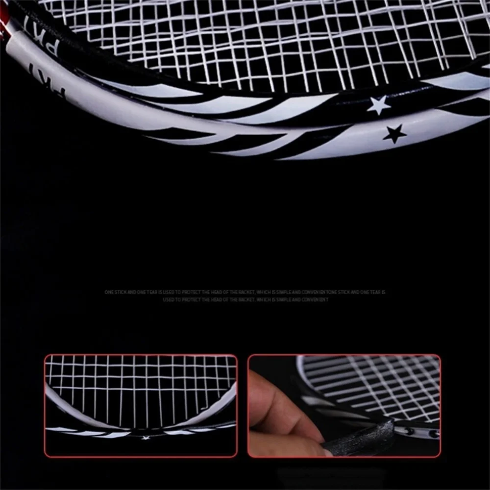 Tennis Badminton Racket Head Edge Protective Sticker Self-Adhesive Tape Portable Bat Frame Line Tapes Protector Anti Paint Off