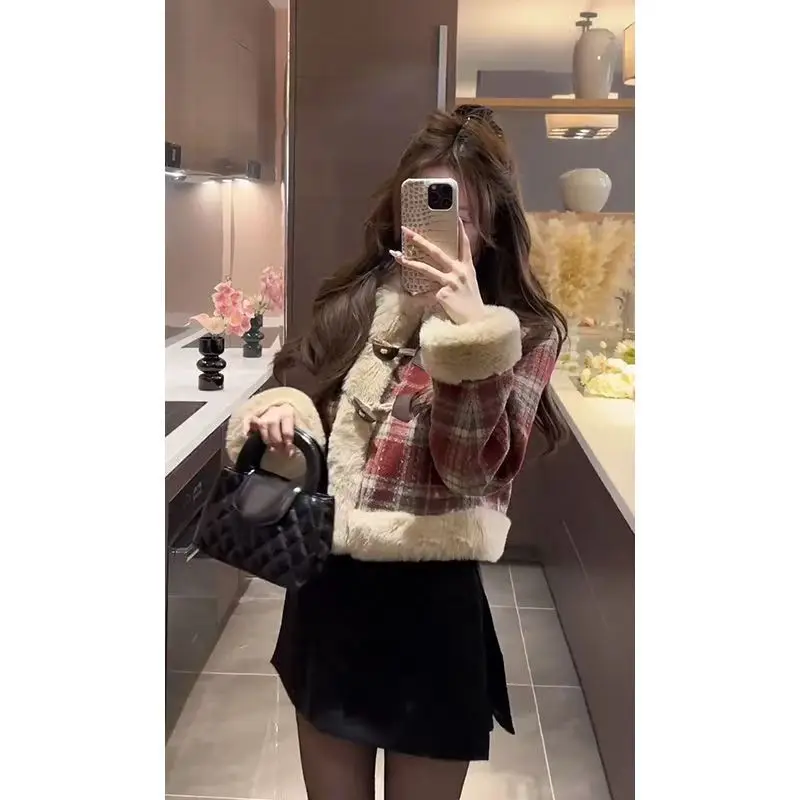 

Жакет из твида с длинным рукавом, женский, летний, в стиле сафари, с заниженной линией плеча, с сетчатыми вставками, бомбер, Y2K, многофункциональный, двусторонний, из канваса, стильный