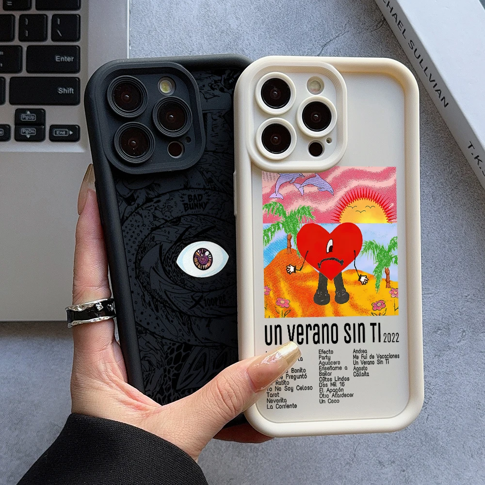 Bad Bunnys X100pre Phone Case for iPhone 16 15 14 Plus 13 12 Mini 11 Pro Max X Xs XR 8 7 Soft TPU Ladder Lens Protection Cover
