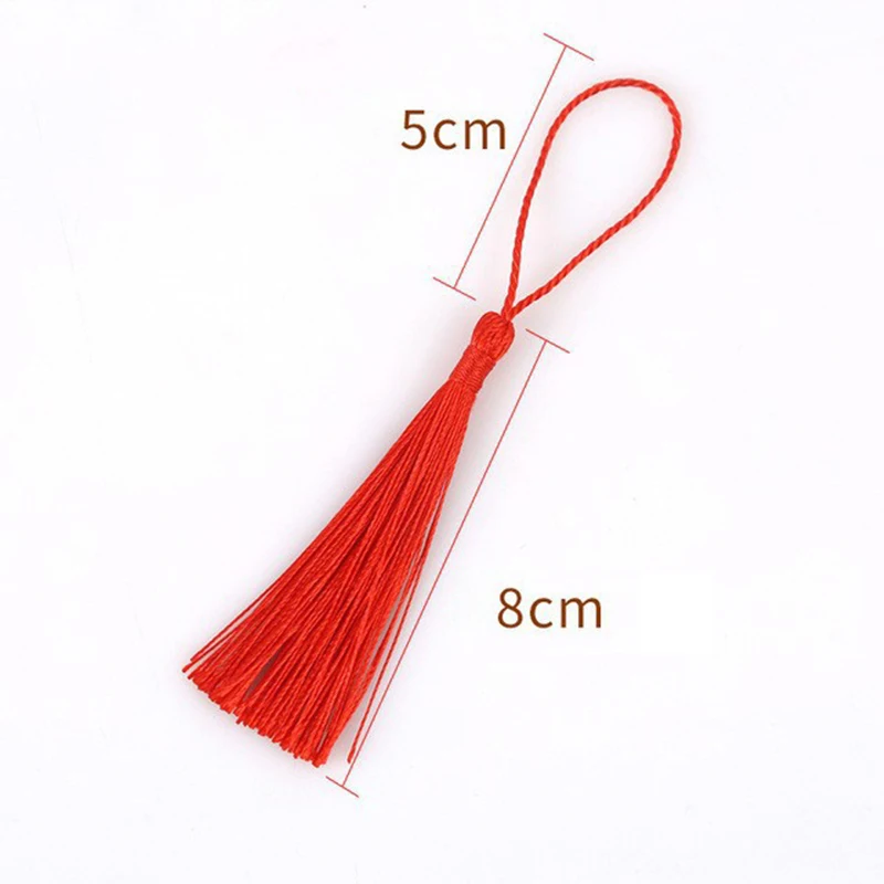 10-30Pcs 80mm Bookmark Tassels Fringe Brush For DIY Key Chain Earring Hooks Pendant Jewelry Making Sewing Curtains Accessories