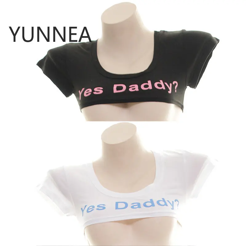 

Sexy leggings Personality Printed Word Short T-shirt Yes Daddy Extra Short Southern Hemisphere Cotton Short Sleeve Sexy S0494